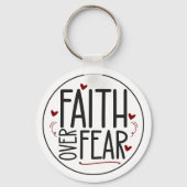 Faith Over Fear Religious Quote Customizable Schlüsselanhänger (Vorderseite)
