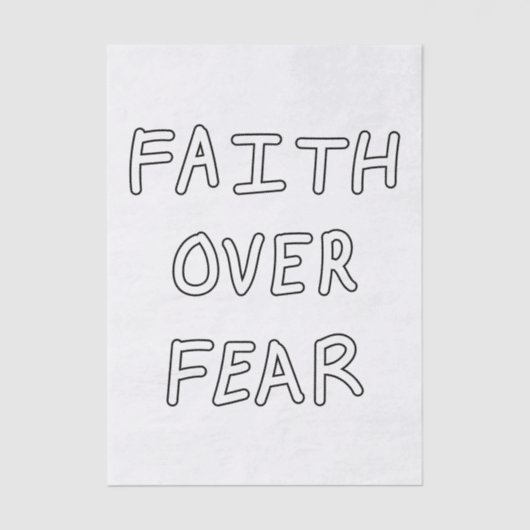 Faith over Fear Seidenpapier (Vorderseite)