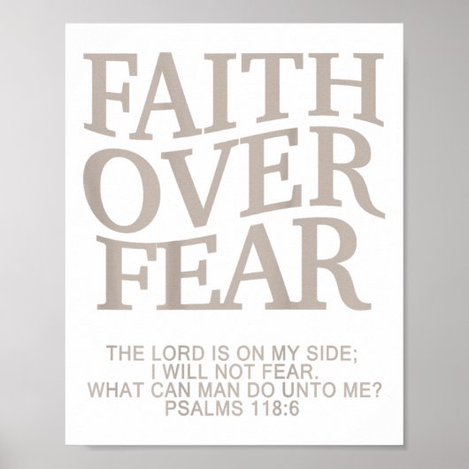 Faith over Feest Christlich Oaster Youth Teen Girl Poster (Vorne)