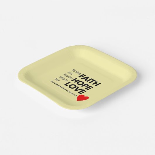 Faith Paper Plate Pappteller (Gewinkelt)