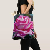 Faith Pink blühende Rose Kunst Tasche (Von Nahem)