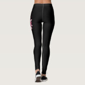 Faith Pink Blume Brustkrebs Bewusstsein Leggings (Rückseite)