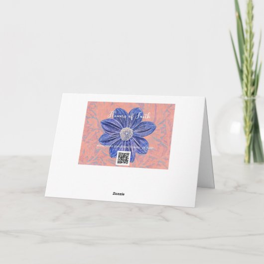 Faith Pink Blush Rose Bible Verse Thinkcard Karte (Rückseite)