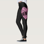 Faith Pink Heart Breast Cancer Awareness Leggings (Links)