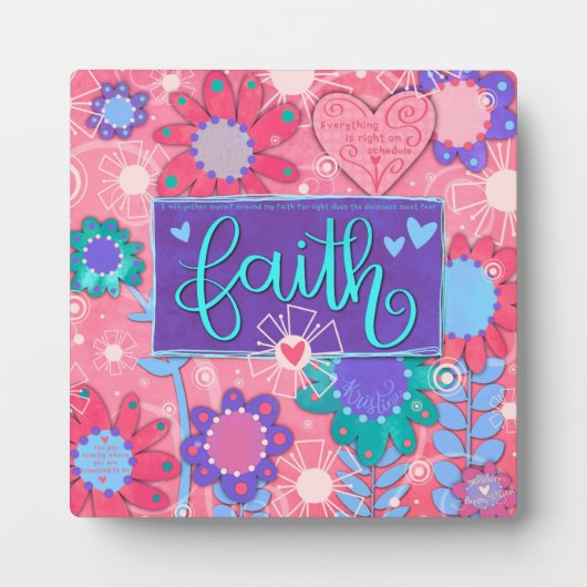 Faith Pink Inspiration Hübsch Fotoplatte (Vorderseite)