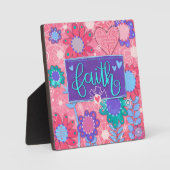 Faith Pink Inspiration Hübsch Fotoplatte (Vorderseite)