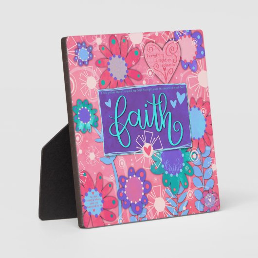 Faith Pink Inspiration Hübsch Fotoplatte (Vorderseite)