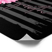 Faith Pink Ribbon Daisy Blume American Flag Breas Poster (Ecke)