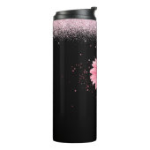 Faith Pink Ribbon Sonnenblume Schwarz Thermosbecher (Nach links gedreht)