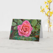 Faith Pink Rose Danke-Karte Karte (Gelbe Blume)