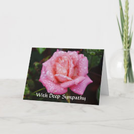 Faith Pink Rose Sympathy Card Karte