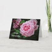 Faith Pink Roses Bible Verse Sympathie Karte (Vorderseite)