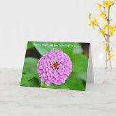 Faith Pink Zinnia Garden Note Card Karte (Gelbe Blume)