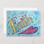 Faith Postcard Postkarte (Vorne/Hinten)