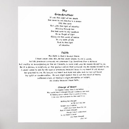 Faith Poster (Vorne)