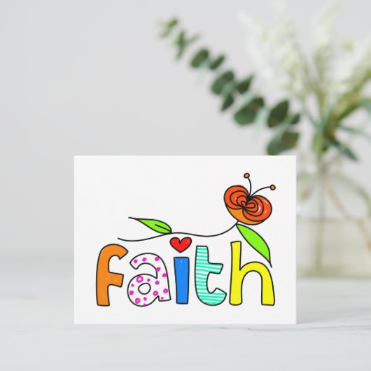 Faith Postkarte (Stehend Vorderseite)