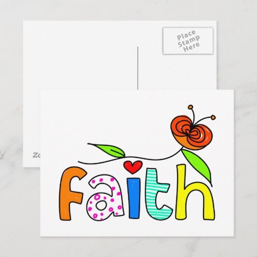 Faith Postkarte (Vorne/Hinten)