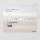 Faith Postkarte (Rückseite)