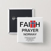 FAITH PRAYER NORWAY BUTTON (Vorne & Hinten)
