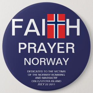 FAITH PRAYER NORWAY BUTTON