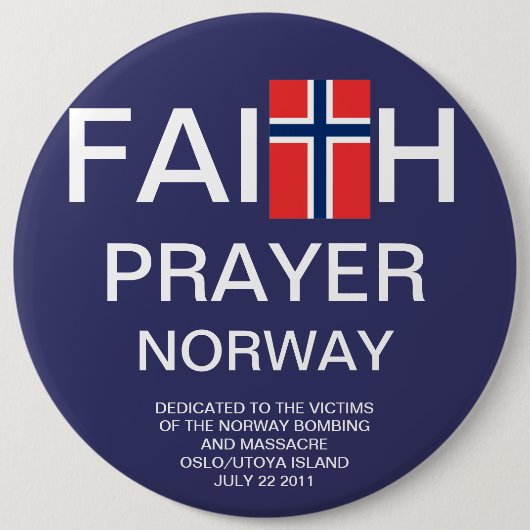 FAITH PRAYER NORWAY BUTTON (Vorderseite)