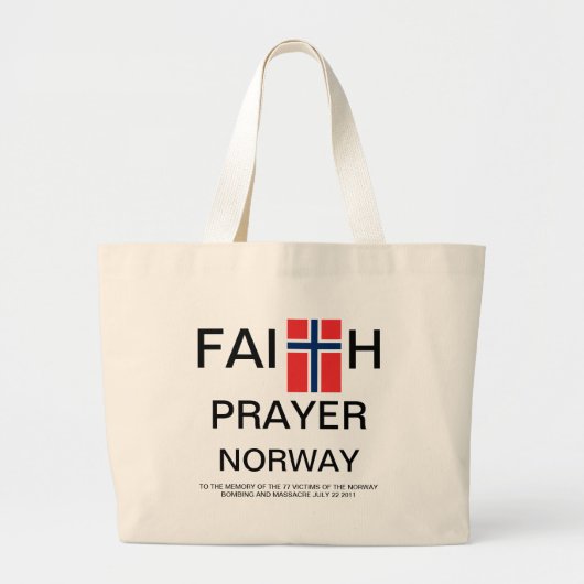 FAITH PRAYER NORWAY JUMBO STOFFBEUTEL (Vorne)