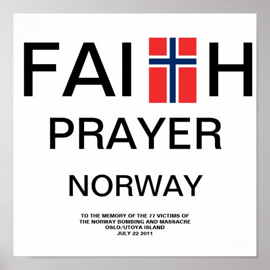 FAITH PRAYER NORWAY POSTER (Vorne)