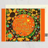 Faith Pretty Floral Bumblebee Irland Postkarte
