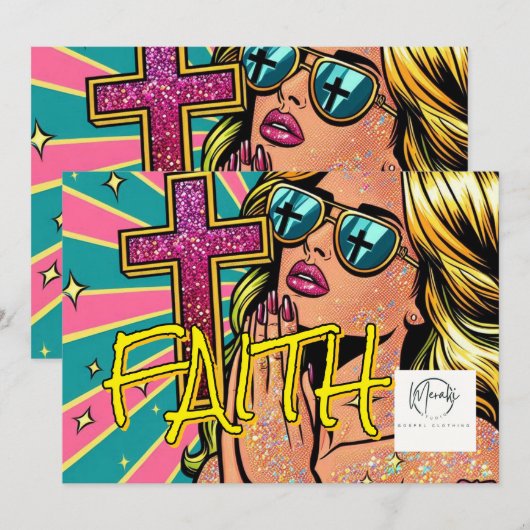 faith Print Einladung (Vorne/Hinten)