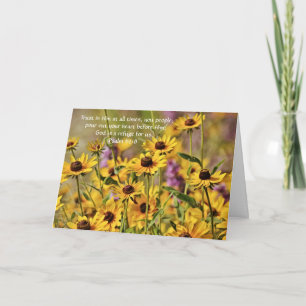 Faith Psalm 62:8 Blume Note Card Karte