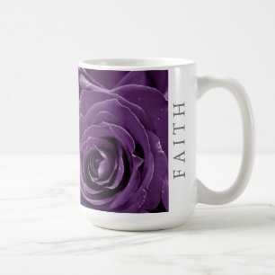 Faith Purple Roses 15oz Klassischer Becher Kaffeetasse