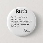 FAITH QUOTE gibt Schreibmaschinenschrift-Schriftar Button (Vorderseite)