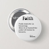 FAITH QUOTE gibt Schreibmaschinenschrift-Schriftar Button (Vorne & Hinten)