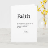FAITH QUOTE gibt Schreibmaschinenschrift-Schriftar Karte (Gelbe Blume)