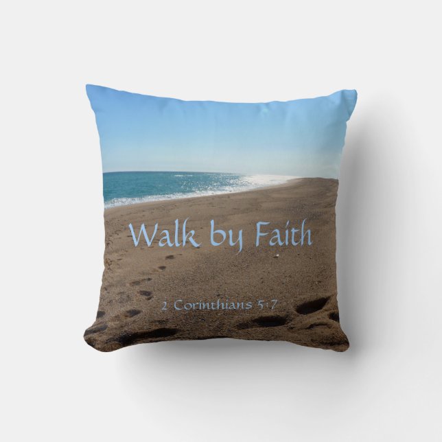 Faith Quote Throw Pillow Kissen (Vorderseite)