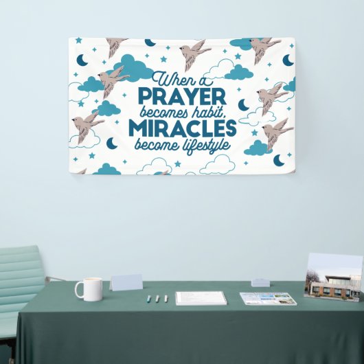 Faith quotes and Bird Pattern Banner (Messeveranstaltung)