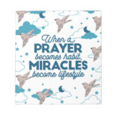 Faith quotes and Bird Pattern Notizblock (Vorderseite)