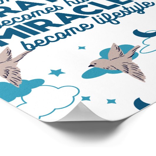 Faith quotes and Bird Pattern Poster (Ecke)