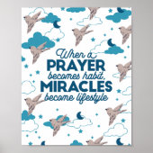 Faith quotes and Bird Pattern Poster (Vorne)