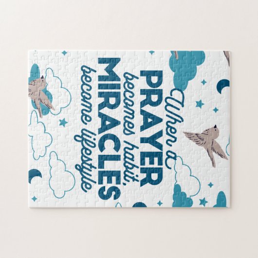 Faith quotes and Bird Pattern Puzzle (Horizontal)