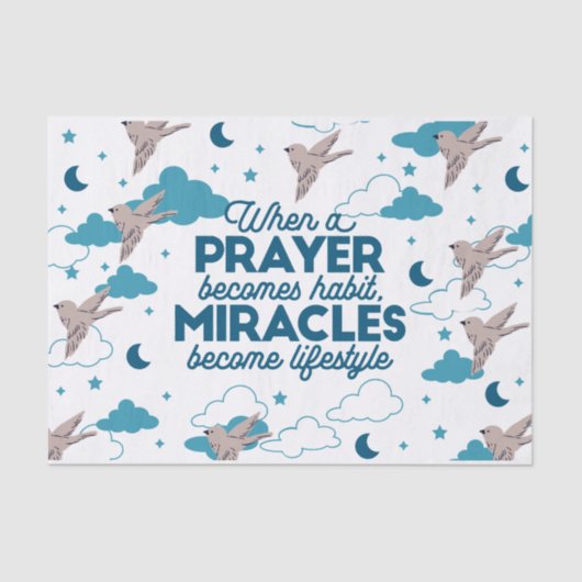 Faith quotes and Bird Pattern Seidenpapier (Vorderseite)