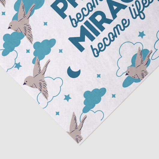 Faith quotes and Bird Pattern Seidenpapier (Ausschnitt)