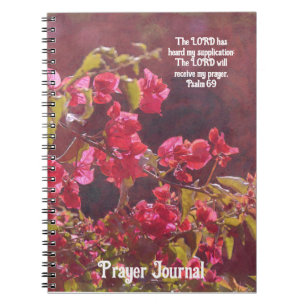 Faith Red Blume Art Praetjournal Notizblock
