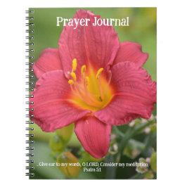 Faith Red Lily Prayer Journal Notizblock