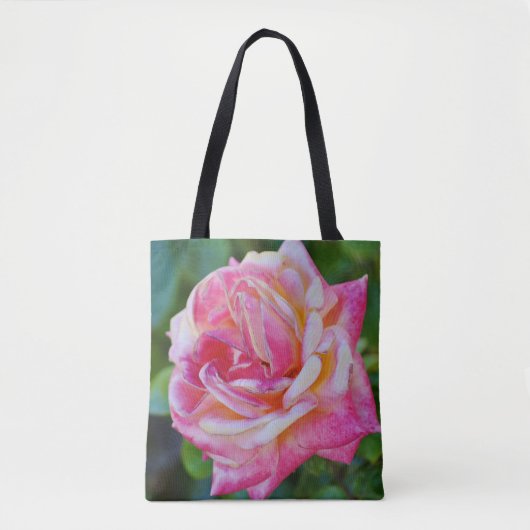 Faith Rejoice Bible Verse Rose Blume Tasche (Vorderseite)