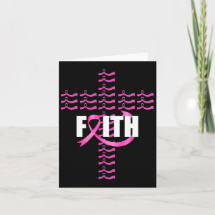 Faith Ribbon Christliche Kreuzung Brustkrebs Aware Karte
