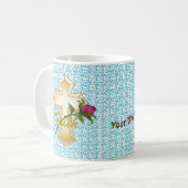 Faith Rose Christlich Cross Tasse (Vorderseite Links)