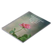 Faith Rose Pink Blume Gebetsbuch Notizblock (Linke Seite)