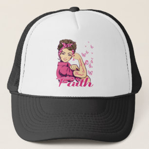 Faith Rosie Riveter Brustkrebs-Bewusstsein Truckerkappe