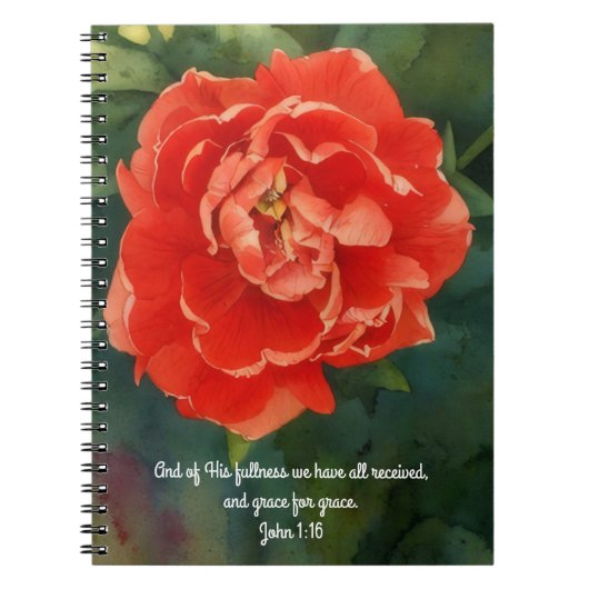 Faith Rote Rose Bible Verse Prayer Journal Notizblock (Vorderseite)